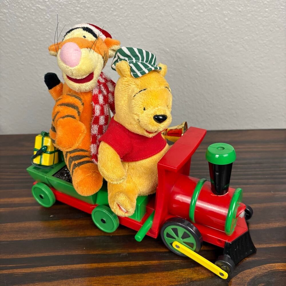 Tigger and Winnie the Pooh Christmas Train Light Up Move Spin Singing Decoration